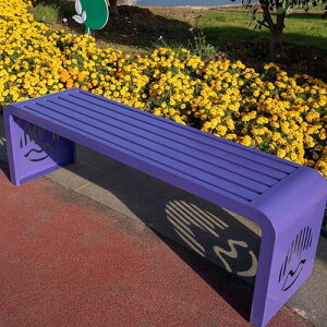 ガーデンベンチ 2〜3人用メタルベンチ 屋外用ベンチ 耐候性 庭 ポーチ 公園 バルコニー 屋外用 耐荷重660ポンド(Pink,100cm/39.3in)