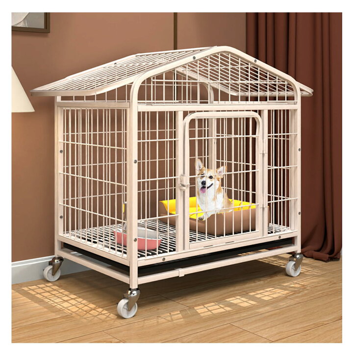 楽天市場】犬ケージ 屋根付き ペットケージ 小型犬/中型犬/大型犬 