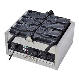 たい焼き器 鯛焼きメーカー 電動鯛焼き機 電気たい焼き機 電気加熱たい焼き焙煎機 電気加熱鯛型ベーキングマシン 3枚焼き開口式 時間・温度制御機能付き 取り外し可能な受け皿