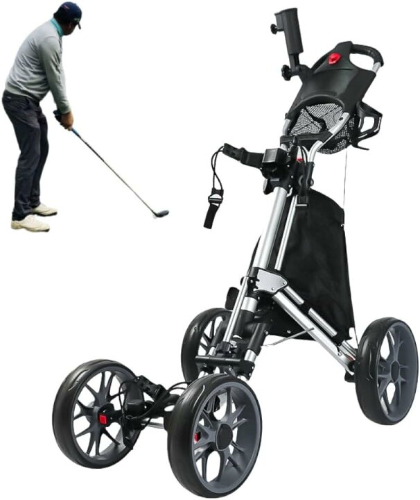 楽天市場】ゴルフカートプッシュプルゴルフ用カートゴルフバッグ 
