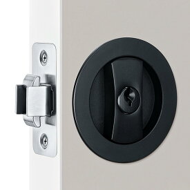 ドアハンドル プライバシー研究 隠しドアロックハンドル、鍵付き家庭用 スライドドアノブ、丸型凹型ドアロック 適用ドア厚さ30-50mm シルバー 指示なし