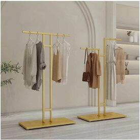 金属製の衣類の床棚 ガーメントラック T型吊り下げロッド 2個セット 衣料品小売店ディスプレイスタンド 自立型金属製ガーメントラック 2ウェイ スーツシャツ衣類ラック ブティック/ランドリー用 2PCS ホワイト