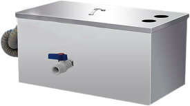 グリーストラップ、業務用グリストラップ 厨房油水分離器 ステンレス製インターセプターグリストラップ 取り外し可能なバッフル 飲食店厨房排水用 40×25×25cm