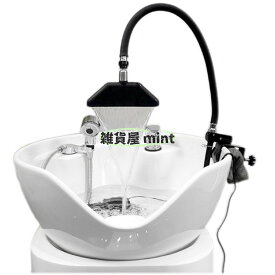 ヘアスパヘッドセラピー機器、ポンプ付き、360°方向調整可能、モバイル水循環ヘッドセラピーデバイス、ヘッドマッサージ滝、ヘアサロン用 (滝シャワー水循環セット)