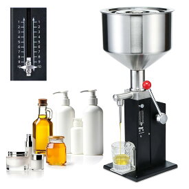 手動式定量充填機 進化版 卓上型 SUS304ステンレス製（牛乳/酒/蜂蜜/化粧品/シャンプー対応）低粘度～高粘性両用 目盛り付き 家庭用・業務用 電源不要 A03_10-100ml