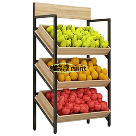 スーパーの棚 スーパーマーケットの棚 果物と野菜の棚 陳列棚 木製収納棚 収納ラック 高耐荷重鉄骨フレーム 組み立てが簡単 掃除が簡単 果物店 野菜店 家庭用 業務用(3層,長さ80cm)