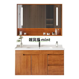流し台 システムキッチン シンク ガーデンシンク 洗面台 バスルームの洗面化粧台セット 壁に取り付けられた無垢のオーク フローティング キャビネット コンボ ブラックの蛇口付き、高精細ミラー キャビネット、引き出し/棚付き、北欧スタイルの洗面化粧台、トイレ用