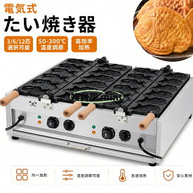 【業務用たい焼き機】ガス式 両面6匹タイプ LPガス対応 鋳鉄プレート ステンレス製 本格たい焼きメーカー 店舗用 屋台 学園祭 イベント向け