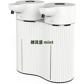 手をかざすだけ ダブル泡ソープディスペンサー 充電式 壁掛け ハンドソープ・シャンプー使い分け 日本の狭い洗面所・キッチン最適 (M11フォーム+ドロップ)