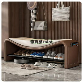 靴の着替え用ベンチ/キャビネット、ロング、靴ラック付きスツール、サイドポケット、座ったり収納したりできる多機能、長さは80/100/120cm、玄関、エントランス、リビングルームに適しています (茶＋白,120cm)