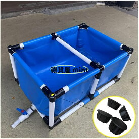 長方形プール アップグレード 大型水槽 立体養魚池 水槽 ホワイトスタンド付き スプライスしやすい、 水を貯めやすい 安全性 魚のいる池 海産物養殖 2x1x0.7m 青