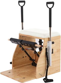 ピラティスチェア プロチェア器具 ヨガ ピラティス フィットネス トレーナー ハンドル付きスプリットペダル安定性コンボチェア リフォーマー ピラティスマシン ピラティスリフォーマーマシン 自宅用ピラティスリフォーマーマシン グレー