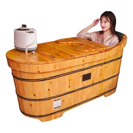 『ポイント5倍!新年限定!』木製浴槽 バスタブ 美容院 天然のヒノキ 浴槽 サウナ 成人バケツ お風呂 家庭用シャワ 浴槽 水風呂 風呂釜 サウナ バケツ 家庭用サウナ 100CM