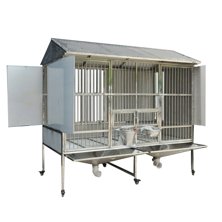 楽天市場】大型ステンレススチール製犬用ケージ、屋外防雨、断熱 