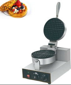 ワッフルメーカー業務用バブルワッフルメーカーワッフルメーカー、両面焼き ワッフル 焼き機1200ワットエッグバブルパフアイロン、180°回転可能2つのパンと木製ハンドル、ノンスティックテフロンコーティング付きステンレススチールベーカー、 家庭用および業務用 (PSE認証)