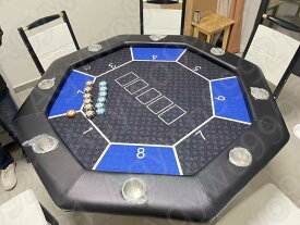 テキサスホールデム 折りたたみ式ポーカーテーブル 8人用 カジノゲーム 120cm