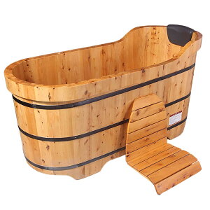 木製浴槽 浴槽 成人用浴缸 お風呂成人バケツ 美容院サウナ 家庭用湯桶 木製バスバレル 天然香料ひのき浴槽 風呂桶 バスタブ 長さ1M-1.4M 身長1.5m〜1.8mに適しています 日本風の浴槽 - 伝統的な