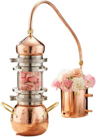 蒸留器 家庭用、銅密造酒蒸留器、純銅アレンビック蒸留器2L/3L、セクションに分解可能、セパレーターとホース付き、ウイスキー、密造酒エッセンシャルオイル、自家製醸造キット用 2L