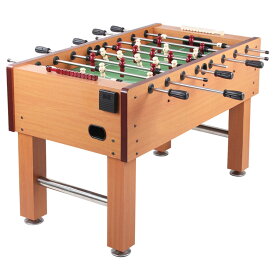 テーブルサッカーフーズボールテーブル55インチ、屋内用サッカーゲームテーブル、ヘビーデューティー、家族、ゲームルーム、屋外、パーティー用に簡単に組み立てるための多機能 (ブラウン 140x98 cm)