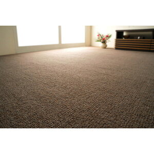 【ポイント7倍!水曜定休Pアップ】 ラグマット 絨毯 江戸間 8畳 約352×352cm ダークブラウン 日本製 ウール100% 防炎 防ダニ 抗菌 ホットカーペット可 オペラ(代引不可)