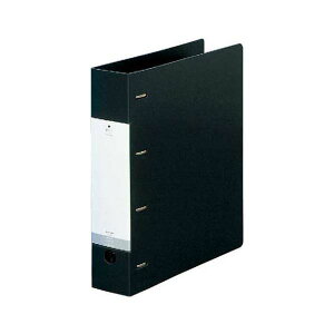 【P5倍】 (まとめ) D型リングファイル4穴A4S G1280-24 黒 (×5セット)