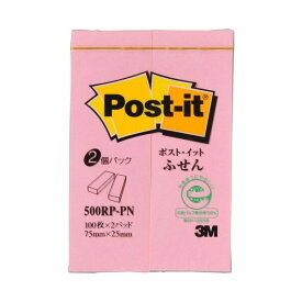 【まとめ】 スリーエム ジャパン Post-it 再生紙ふせん 500RP-PN ピンク 【×10セット】