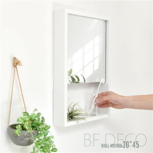 �E�H�[���~���[ �Ǌ|���� ��300mm �z���C�g �I�t�� Wall Mirror ���r���O �x�b�h���[�� �Q�� ���ʑ� �����i�y����s�z