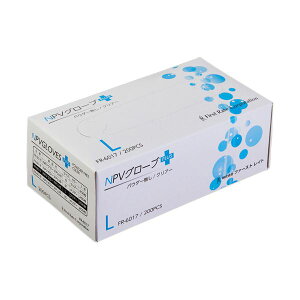 〔まとめ〕 ファーストレイト NPVグローブ PLUS パウダー無し L FR-6017 1箱 (200枚) 〔×3セット〕 使い捨て手袋