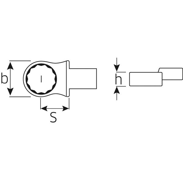 OUTLET SALESTAHLWILLE（スタビレー） 732／40-22 トルクレンチ差替ヘッド（メガネ）（58224022） 手動工具 
