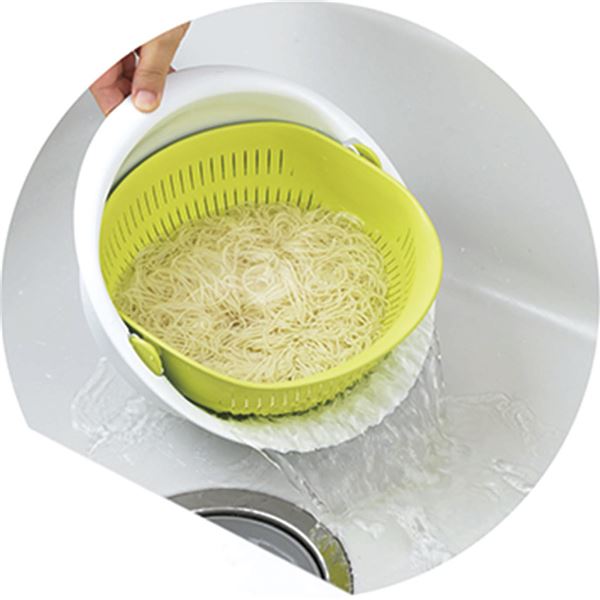 ボウル一体型ざる 調理器具 日本製 食器洗浄機対応 『ミラくるザル・ボウル』 〔キッチン 台所〕 調理器具