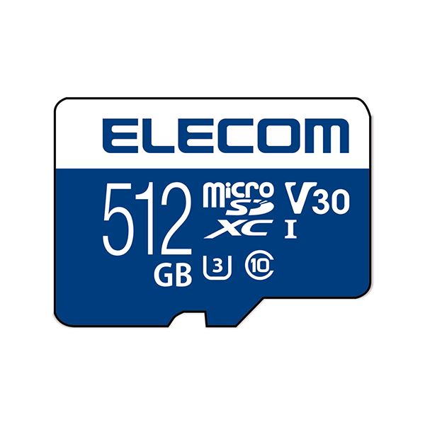 エレコム マイクロSDカード 512GB class10対応 高速データ転送