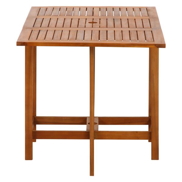  バタフライテーブル ＆ チェア 5点セット 1150×750×730mm ブラウン テーブル×1 チェア×4 木製 アカシア パラソル対応 組立品