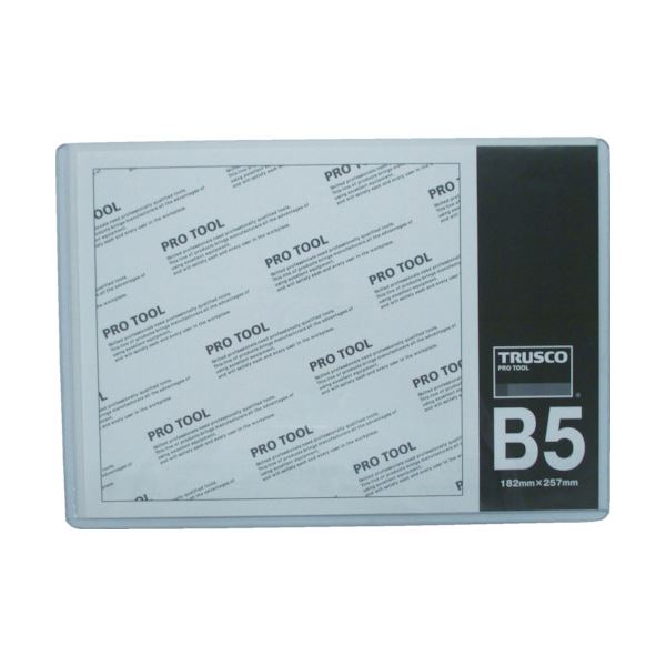  (まとめ) TRUSCO 厚口カードケース B5THCCH-B5 1枚  