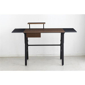 【P7倍+買い回りPアップ】 パソコンデスク/学習机 (ブラウン) 幅134cm 可動棚 引き出し付き スチール製 『デイ』 (組立品) 〔リビング〕(代引不可)