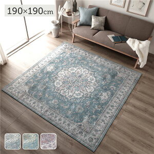 �y�|�C���g10�{�I2/5����z ���O�}�b�g �O�~ ��190×190cm �u���[�A�b�V�� �􂦂� �h�����H �z�b�g�J�[�y�b�g�Ή� �y�� �]�ʃv�����g���O ���r���O �����z��