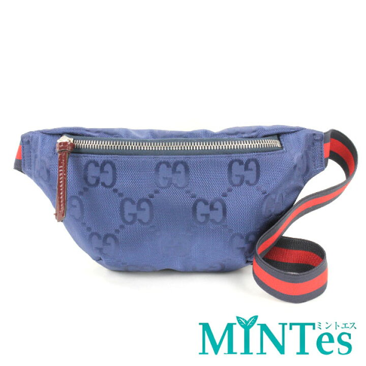 楽天市場】Gucci グッチ デカGG ナイロン ボディバッグ 502095 ブルー  