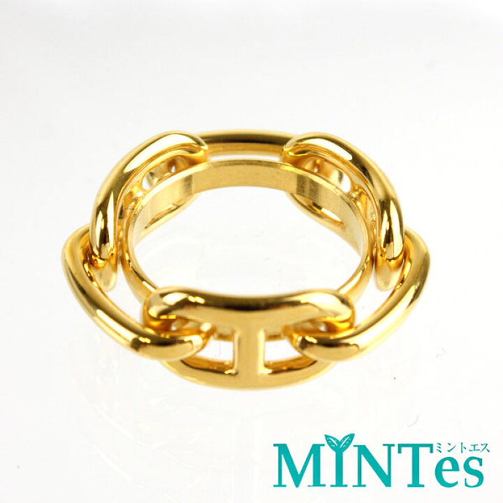 楽天市場】Hermes エルメス シェーヌダンクル スカーフリング ゴールド  