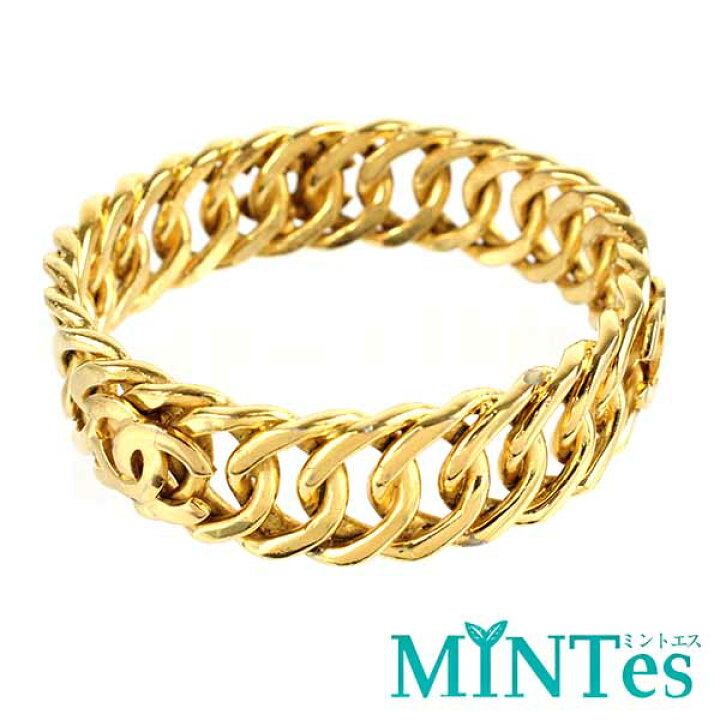 楽天市場】Chanel シャネル ココマーク チェーン バングル ゴールド GP  