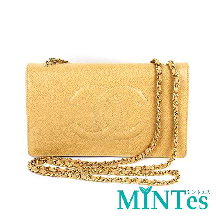 楽天市場】Chanel シャネル ココマーク チェーンウォレット ベージュ 