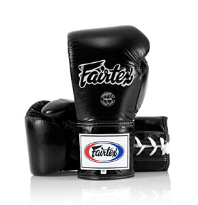 Fairtex �v���R���t�F�f�B�V�����O���[�u �iLace UP �R���j (�u���b�N, 10oz)
