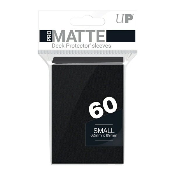 【返品・交換不可】Ultra・PRO 小型サイズカード用 PRO-MATTE スモール デッキ プロテクター スリーブ  ブラック[60枚入り]