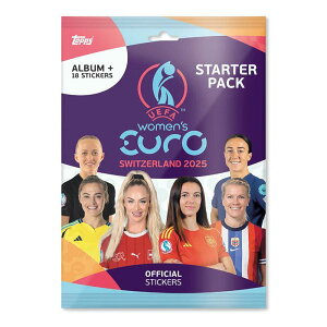 SOCCER 2025 TOPPS EURO WOMEN'S STICKERS ALBUM PACKS(1A1bum+3Packs)
