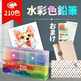 【50%OFF】【おまけ付】210色 水彩色鉛筆 硬質 大人の塗り絵 ファーバーカステル 子供の日 入学祝い 子供 プレゼント ギフト 入学 新学期 文房具 文具 ぬり絵 デッサン 画材 水彩色鉛筆120色 水筆 こども 鉛筆 お絵描き