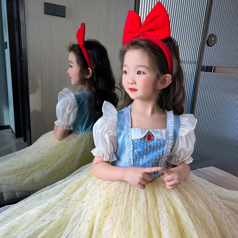 楽天市場】【カチューシャ付き】白雪姫 ドレス 子供用 スノーホワイト