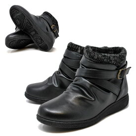 レディース スノーブーツ 防水 防滑 6800 ブラック 黒 ショート ブーツ 滑りにくい 防寒ブーツ 雪 冬靴