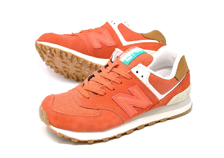 楽天市場 ニューバランス スニーカー 574 レディース Wl574 Sea 正規品 オレンジ クラシック 女性用 Newbalance Orange ニューバラ Rcp ｍｉｏ ｆｏｏｔｗｅａｒ