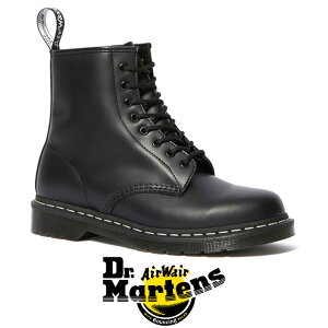 hN^[}[` 8 z[ V[Y Dr.Martens 1460 8 Eye SHOE WHITE STITCH SM 24758001 ubN  zCg Xeb` fB[X  C GANbV\[