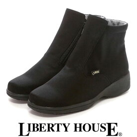 レディース スノーブーツ 防水 ゴアテックス リバティハウス Liberty house 160 ブラック 黒 GORE-TEX 日本製 ショート丈 防滑 防寒