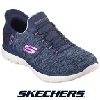 スケッチャーズ SKECHERS SLIP-INS 149937W NVPR ネイビー レディース スリップインズ ハンズフリー SUMMITS - DAZZLING HAZE ゴム紐 スリッポン ワイド