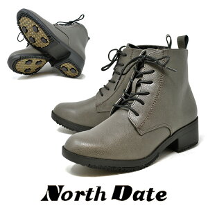 防寒 スパイク スノーブーツ ワークブーツ 2401 グレー ノースデイト NORTH DATE 北海道 冬靴 冬 雪道 アイスバーン 防滑 レディース ブーツ 婦人靴 ガラス繊維
